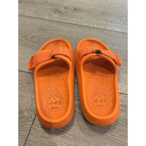 Allbirds Sugar Slider Slide Sandals Orange Eco Friendly Kids Size 3 Summer Swim - Picture 3 of 4